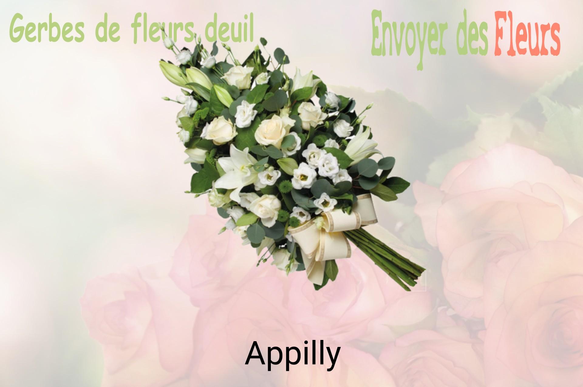 Gerbe de fleurs de deuil livrée à Appilly